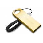 USB 64GB  Transcend  520 золотая метализация